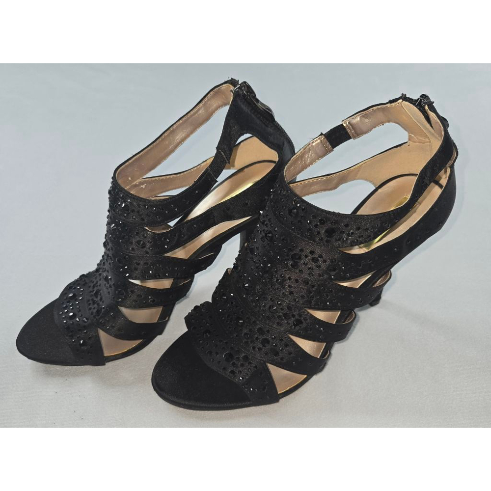 Women's G by Guess Black Embellished Stiletto Heels US 7.5